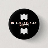 Intertextueel nitiem pop ronde button 3,2 cm (Voorkant)
