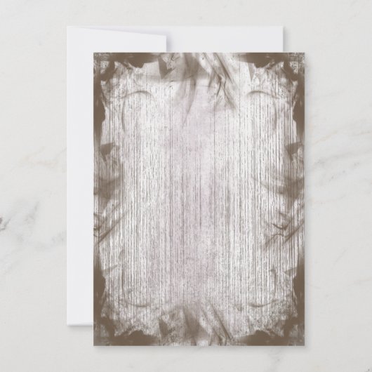 Intertwind Double Hearts Rustic Wedding Invites Kaart (Achterkant)