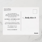 Intertwind harten maken twee bruiloft goud folie uitnodiging briefkaart (Achterkant)