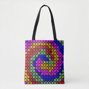Intertwind Hues Abstract Tote Bag