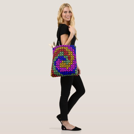 Intertwind Hues Abstract Tote Bag (Op model)
