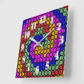 Intertwind Hues Abstract Vierkante Klok (Hoek)