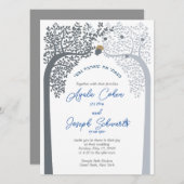 Intertwind Trees Jewish Wedding Invitations Kaart (Voorkant / Achterkant)