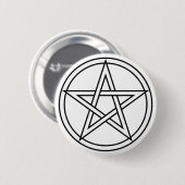 Intertwind White Pentacle Ronde Button 5,7 Cm (Voorkant /achterkant)