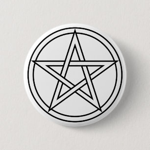 Intertwind White Pentacle Ronde Button 5,7 Cm