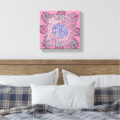 Intertwined Abstract Echoes Canvas Art (Insitu (Slaapkamer))