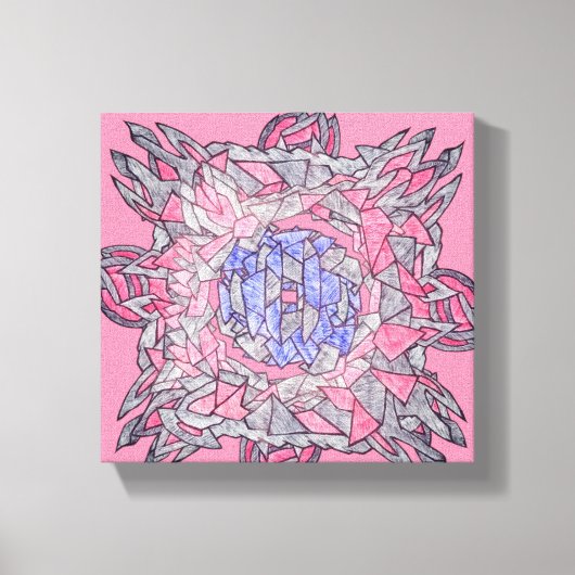 Intertwined Abstract Echoes Canvas Art (Voorkant)