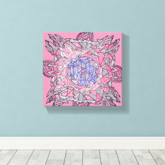 Intertwined Abstract Echoes Canvas Art (Insitu (Houten vloer))