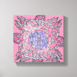Intertwined Abstract Echoes Canvas Art Afdruk