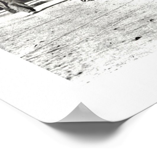 Interurban railwagen in het centrum van Fort Worth Poster (Hoek)