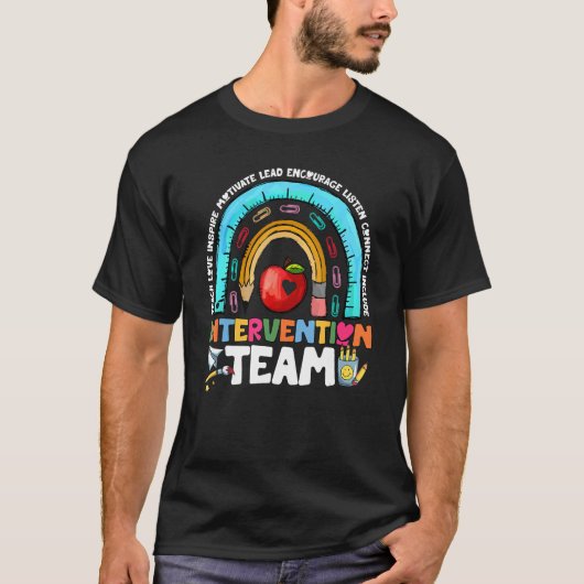 Interventie Team Ondersteuning Rainbow RTI Teacher T-shirt (Voorkant)