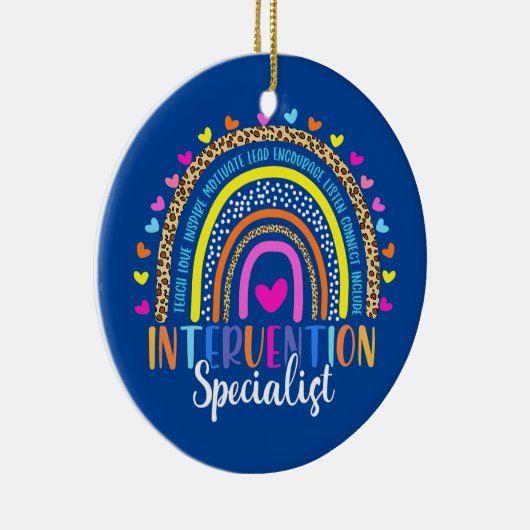 Interventiespecialist Leopard Rainbow-leraar Keramisch Ornament (Rechts)