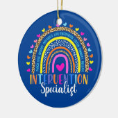 Interventiespecialist Leopard Rainbow-leraar Keramisch Ornament (Links)