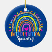 Interventiespecialist regenboogleraar terug naar keramisch ornament (Achterkant)