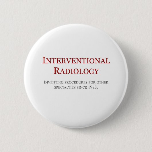 Interventionele radiologie ronde button 5,7 cm (Voorkant)