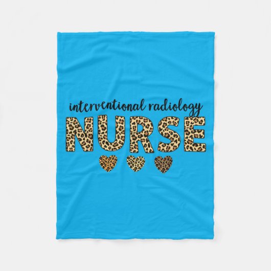 Interventionele Radiologie Verpleegster Leopard He Fleece Deken (Voorkant)