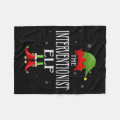 Interventionist Elf Xmas Matching Family Group Chr Fleece Deken (Voorkant (Horizontaal))