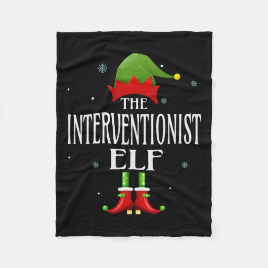 Interventionist Elf Xmas Matching Family Group Chr Fleece Deken (Voorkant)