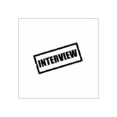 INTERVIEW HR Afdeling recruiter kantoor Jet Black Rubberstempel (Afrduk)