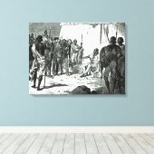interview van de heer Rassam met koning Theodore Canvas Afdruk (Insitu (Houten vloer))