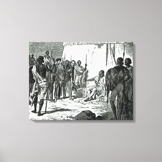 interview van de heer Rassam met koning Theodore Canvas Afdruk (Voorkant)