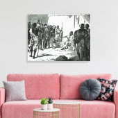 interview van de heer Rassam met koning Theodore Canvas Afdruk (Insitu (Woonkamer))