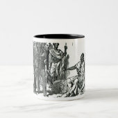 interview van de heer Rassam met koning Theodore Tweekleurige Koffiemok (Center)