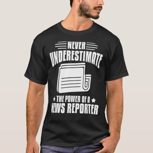 Interviews met News Reporter Microphone Camera 4 T-shirt (Voorkant)
