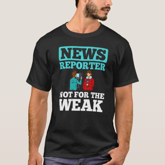 Interviews met News Reporter Microphone Camera T-shirt (Voorkant)