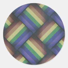 Interwoven Gay Pride Ronde Sticker