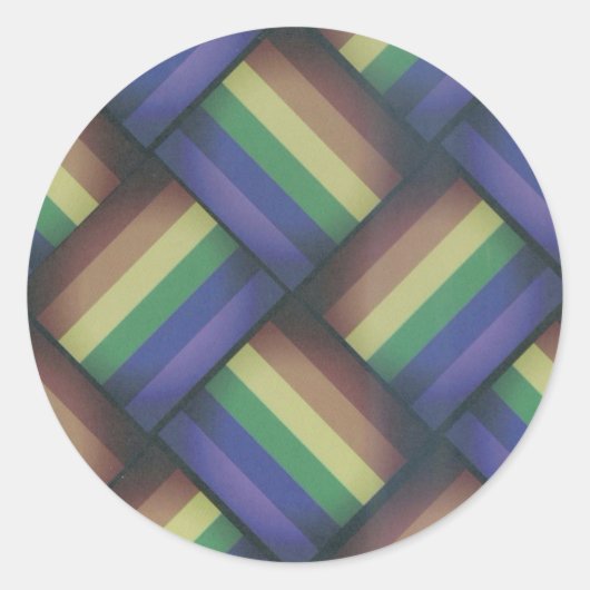 Interwoven Gay Pride Ronde Sticker (Voorkant)
