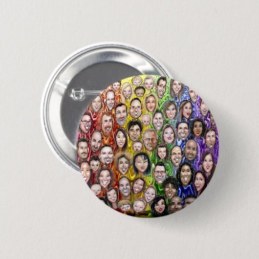 Interwoven Humanity Ronde Button 5,7 Cm (Voorkant /achterkant)