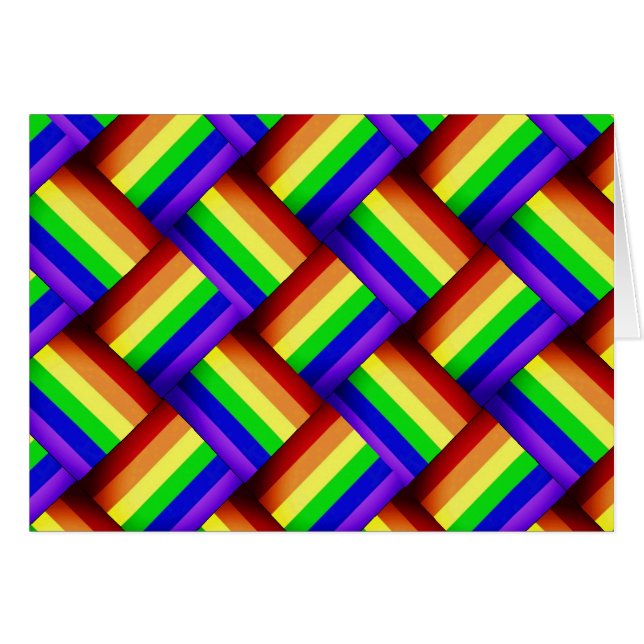 Interwoven LGBT Gay Pride Rainbow Ribbon! (Voorkant Horizontaal)