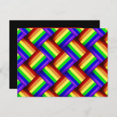 Interwoven LGBT Gay Pride Rainbow Ribbon! Briefkaart (Voorkant / Achterkant)