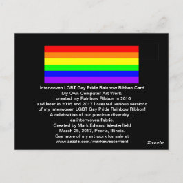 Interwoven LGBT Gay Pride Rainbow Ribbon! Briefkaart