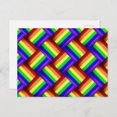 Interwoven LGBT Gay Pride Rainbow Ribbon! Briefkaart (Voorkant / Achterkant)