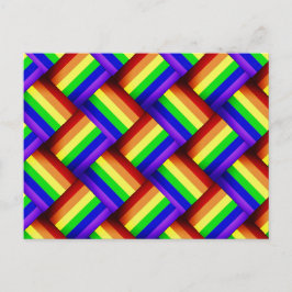 Interwoven LGBT Gay Pride Rainbow Ribbon! Briefkaart