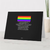 Interwoven LGBT Gay Pride Rainbow Ribbon! Groot. Kaart (Achterkant)