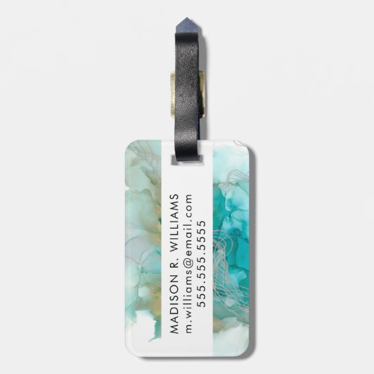 Interwoven Metallics Bagagelabel (Achterkant verticaal)