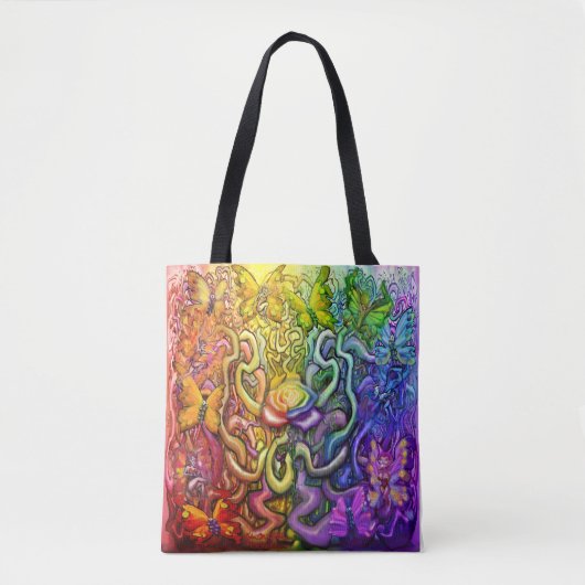 Interwoven regenboog van de Faeries-Canvas tas (Voorkant)