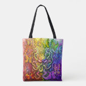 Interwoven regenboog van de Faeries-Canvas tas (Achterkant)