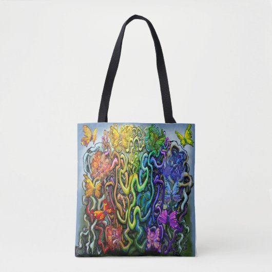Interwoven regenboog van de Faeries-Canvas tas (Voorkant)
