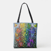Interwoven regenboog van de Faeries-Canvas tas (Achterkant)
