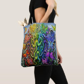 Interwoven regenboog van de Faeries-Canvas tas (Dichtbij)