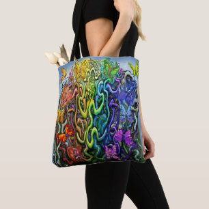 Interwoven regenboog van de Faeries-Canvas tas