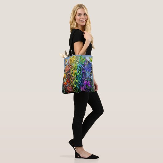 Interwoven regenboog van de Faeries-Canvas tas (Op model)