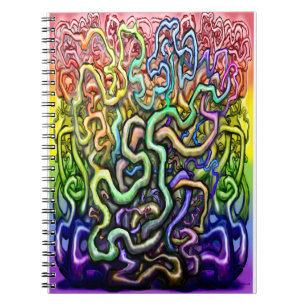 Interwoven Twisted Rainbow-wijnstokken Notitieboek