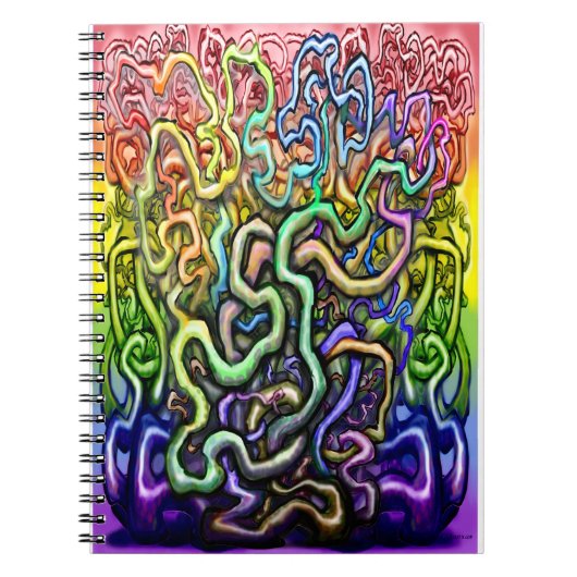 Interwoven Twisted Rainbow-wijnstokken Notitieboek (Voorkant)