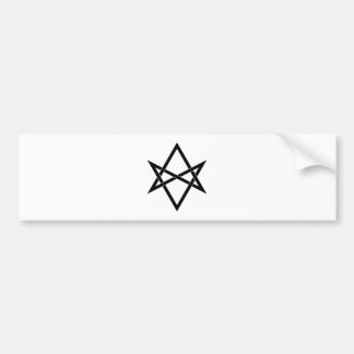 Interwoven unicursal hexagram bumpersticker