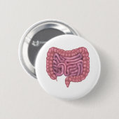 Intestines Gastro-intestinaal Humaan spijsverterin Ronde Button 5,7 Cm (Voorkant /achterkant)